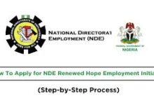 NDE Loan Application Form Portal