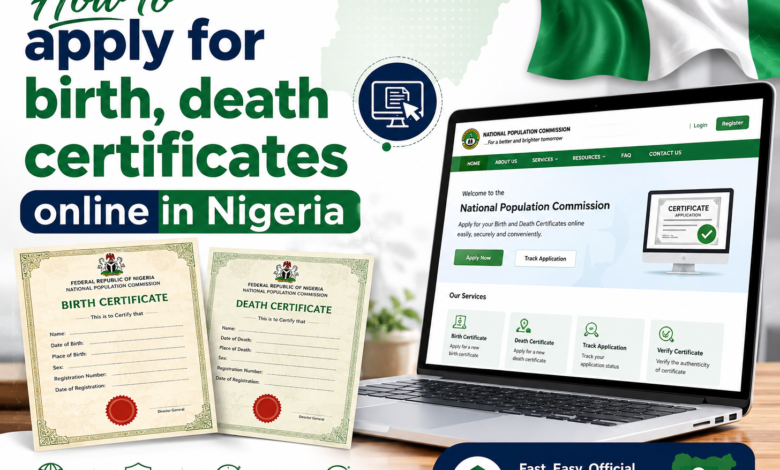Apply for Birth and Death Certificates Online in Nigeria